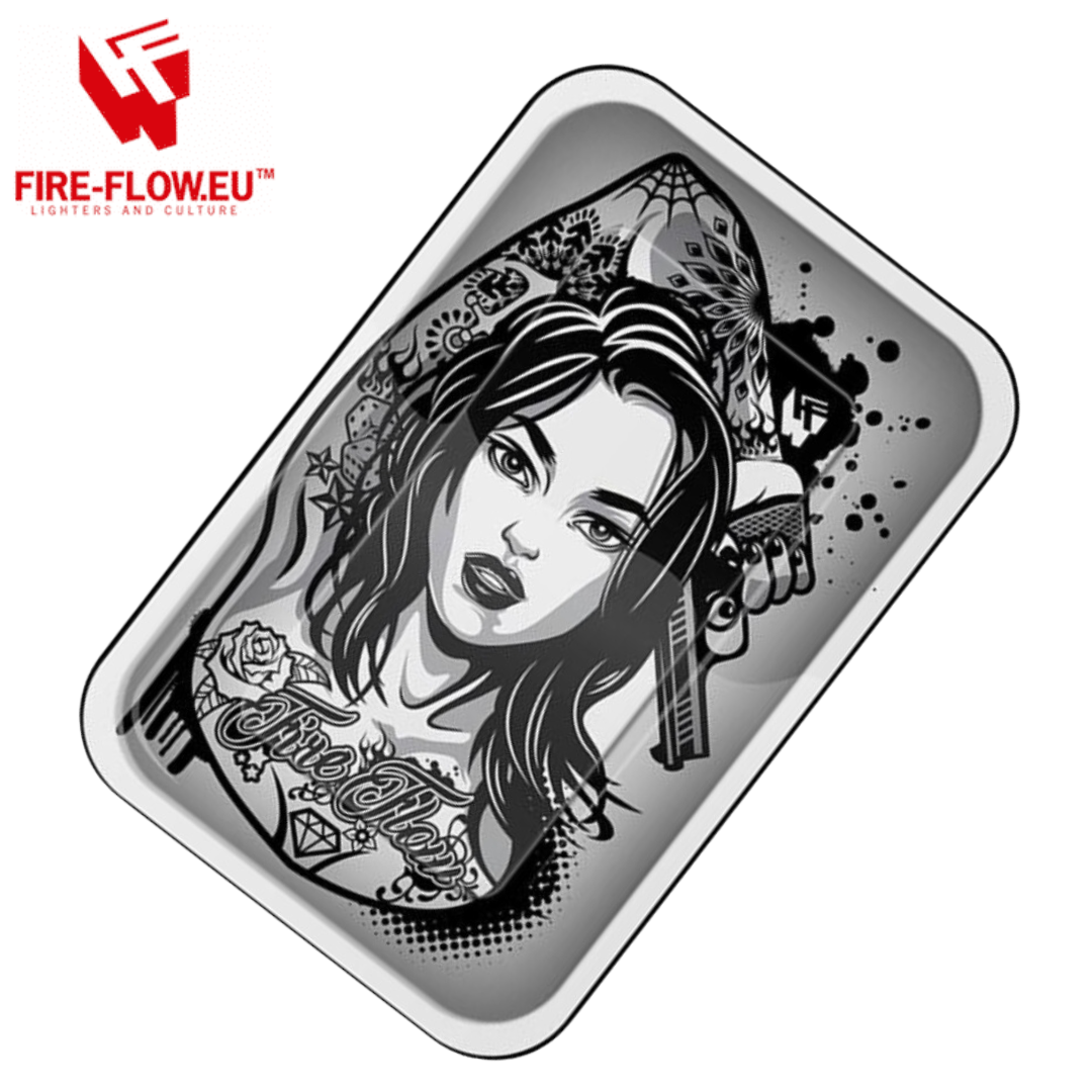 Rolling Tray, Fire-Flow.EU™, Tattoo Girl